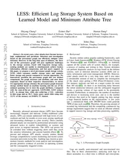 LESS: Efficient Log Storage System Based on Learned Model and Minimum
  Attribute Tree