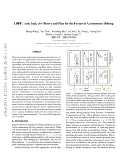 LHPF: Look back the History and Plan for the Future in Autonomous
  Driving