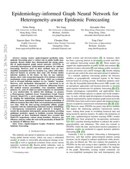 Epidemiology-informed Graph Neural Network for Heterogeneity-aware
  Epidemic Forecasting