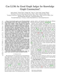 Can LLMs be Good Graph Judger for Knowledge Graph Construction?