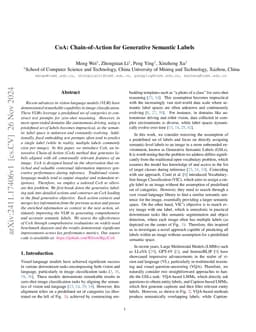 CoA: Chain-of-Action for Generative Semantic Labels