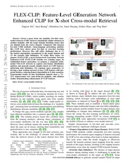 FLEX-CLIP: Feature-Level GEneration Network Enhanced CLIP for X-shot
  Cross-modal Retrieval