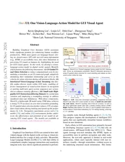 ShowUI: One Vision-Language-Action Model for GUI Visual Agent