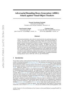 Adversarial Bounding Boxes Generation (ABBG) Attack against Visual
  Object Trackers