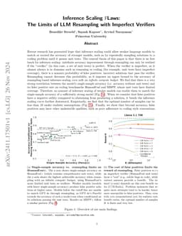 Inference Scaling fLaws: The Limits of LLM Resampling with Imperfect
  Verifiers