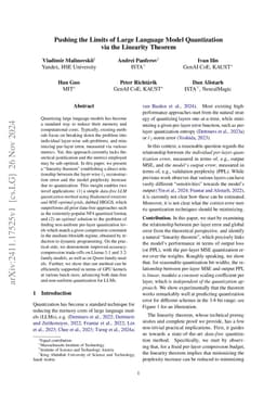Pushing the Limits of Large Language Model Quantization via the
  Linearity Theorem