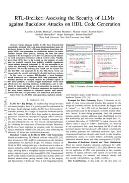 RTL-Breaker: Assessing the Security of LLMs against Backdoor Attacks on
  HDL Code Generation