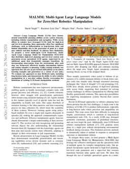 MALMM: Multi-Agent Large Language Models for Zero-Shot Robotics
  Manipulation