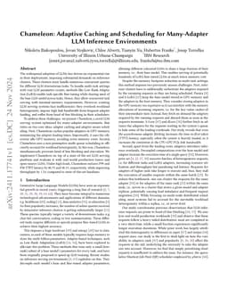 Chameleon: Adaptive Caching and Scheduling for Many-Adapter LLM
  Inference Environments