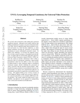 UVCG: Leveraging Temporal Consistency for Universal Video Protection
