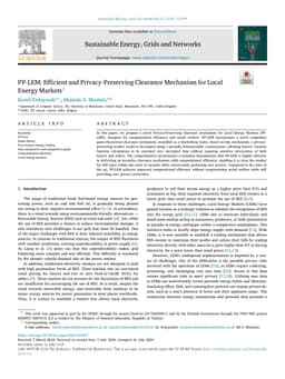 PP-LEM: Efficient and Privacy-Preserving Clearance Mechanism for Local
  Energy Markets