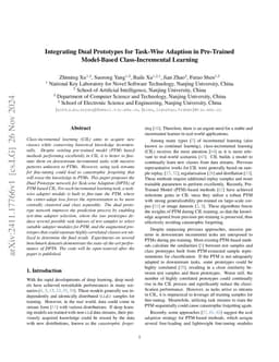 Integrating Dual Prototypes for Task-Wise Adaption in Pre-Trained Model-Based Class-Incremental Learning