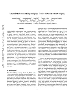 Efficient Multi-modal Large Language Models via Visual Token Grouping