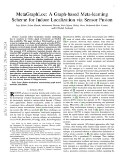 MetaGraphLoc: A Graph-based Meta-learning Scheme for Indoor Localization
  via Sensor Fusion