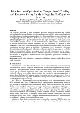 Joint Resource Optimization, Computation Offloading and Resource Slicing
  for Multi-Edge Traffic-Cognitive Networks
