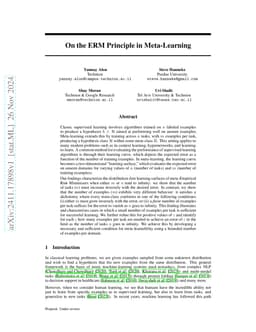 On the ERM Principle in Meta-Learning
