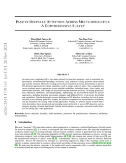 Passive Deepfake Detection Across Multi-modalities: A Comprehensive Survey