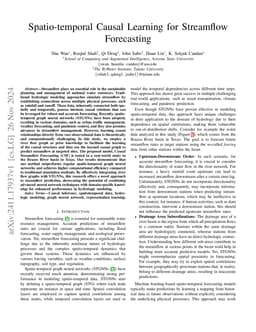 Spatio-temporal Causal Learning for Streamflow Forecasting