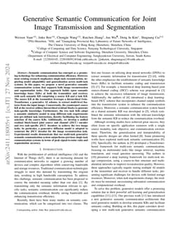 Generative Semantic Communication for Joint Image Transmission and Segmentation