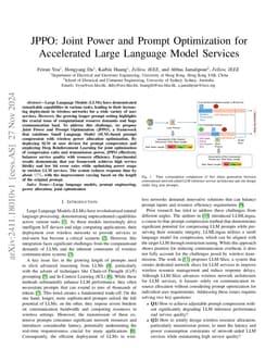 JPPO: Joint Power and Prompt Optimization for Accelerated Large Language Model Services