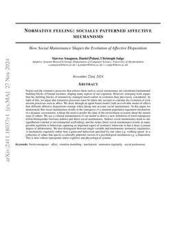 Normative Feeling: Socially Patterned Affective Mechanisms