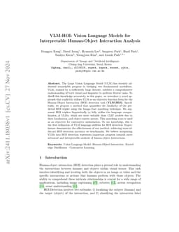 VLM-HOI: Vision Language Models for Interpretable Human-Object
  Interaction Analysis