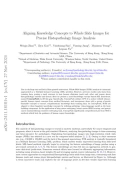 Aligning Knowledge Concepts to Whole Slide Images for Precise
  Histopathology Image Analysis