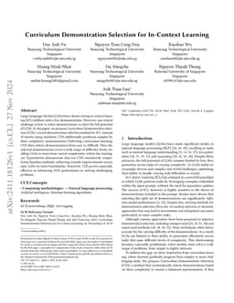 Curriculum Demonstration Selection for In-Context Learning