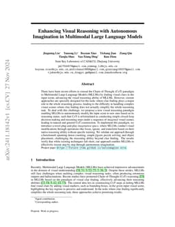 Enhancing Visual Reasoning with Autonomous Imagination in Multimodal
  Large Language Models