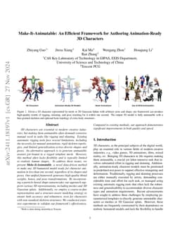 Make-It-Animatable: An Efficient Framework for Authoring Animation-Ready 3D Characters