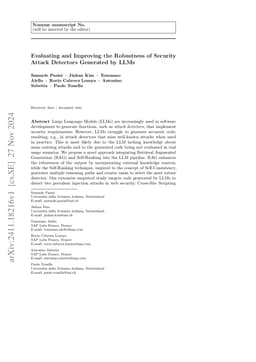 Evaluating and Improving the Robustness of Security Attack Detectors
  Generated by LLMs