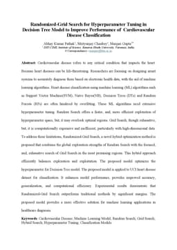 Randomized-Grid Search for Hyperparameter Tuning in Decision Tree Model
  to Improve Performance of Cardiovascular Disease Classification
