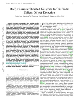 Deep Fourier-embedded Network for RGB and Thermal Salient Object Detection