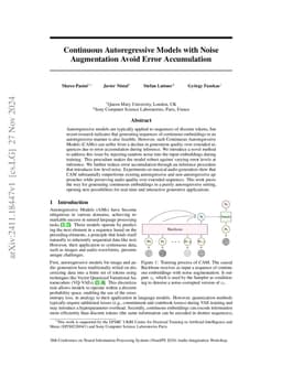 Continuous Autoregressive Models with Noise Augmentation Avoid Error
  Accumulation