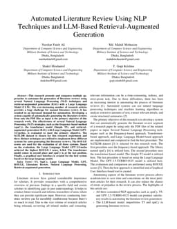 Automated Literature Review Using NLP Techniques and LLM-Based
  Retrieval-Augmented Generation