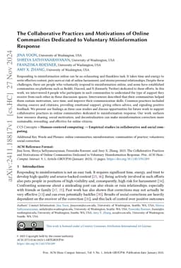 The Collaborative Practices and Motivations of Online Communities
  Dedicated to Voluntary Misinformation Response