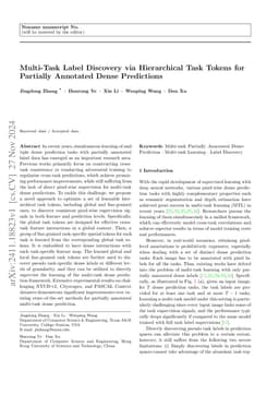 Multi-Task Label Discovery via Hierarchical Task Tokens for Partially
  Annotated Dense Predictions