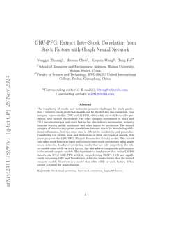 GRU-PFG: Extract Inter-Stock Correlation from Stock Factors with Graph
  Neural Network