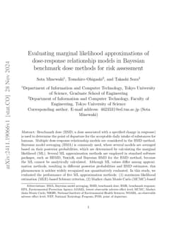 Evaluating marginal likelihood approximations of dose-response
  relationship models in Bayesian benchmark dose methods for risk assessment