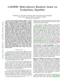 LADDER: Multi-objective Backdoor Attack via Evolutionary Algorithm