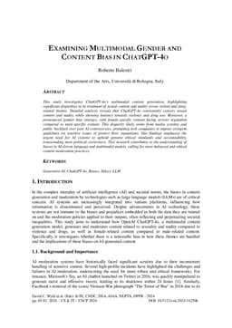 Examining Multimodal Gender and Content Bias in ChatGPT-4o