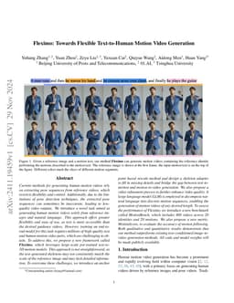 Fleximo: Towards Flexible Text-to-Human Motion Video Generation