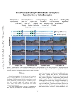 ReconDreamer: Crafting World Models for Driving Scene Reconstruction via
  Online Restoration