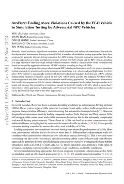 AdvFuzz: Finding More Violations Caused by the EGO Vehicle in Simulation
  Testing by Adversarial NPC Vehicles