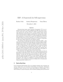 Self-Supervised Denoiser Framework