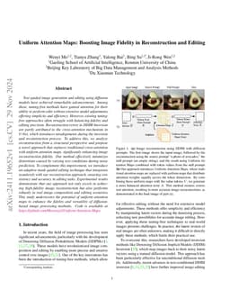 Uniform Attention Maps: Boosting Image Fidelity in Reconstruction and
  Editing