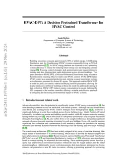 HVAC-DPT: A Decision Pretrained Transformer for HVAC Control