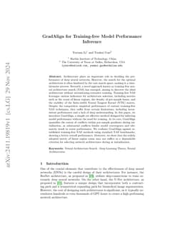 GradAlign for Training-free Model Performance Inference