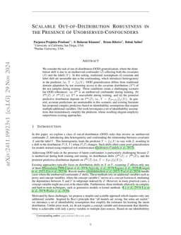 Scalable Out-of-distribution Robustness in the Presence of Unobserved
  Confounders