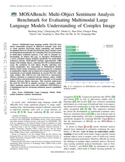 MOSABench: Multi-Object Sentiment Analysis Benchmark for Evaluating
  Multimodal Large Language Models Understanding of Complex Image